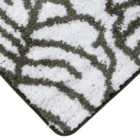 Коврик для ванной Swensa Jungle 50x80 см цвет бело-зеленый