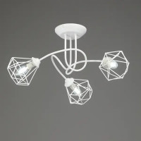 Люстра потолочная Плаза 3 лампы 9 м² цвет белый