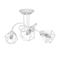 Люстра потолочная Плаза 3 лампы 9 м² цвет белый