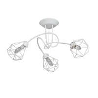 Люстра потолочная Плаза 3 лампы 9 м² цвет белый