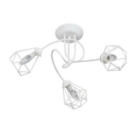 Люстра потолочная Плаза 3 лампы 9 м² цвет белый