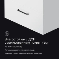 Комплект фасадов для тумбы AM.PM Force M9FFFF0802WM 33x76.5 см влагостойкая ЛДСП цвет белый 2 шт