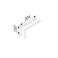 Комплект ножек для шкафа AM.PM Force M9FLEGSC0150BM 18x35x3.5 см цвет черный