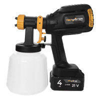 Краскопульт аккумуляторный Tecmaster T1250, 20 В Li-ion 4 Ач, 1 л/мин