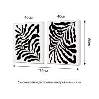 Картина на холсте Модерн 80x50 см 2 шт.