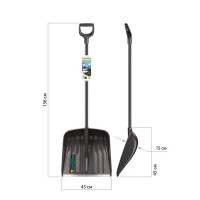 Лопата для уборки снега Gardena 78108 136 см сталь с черенком