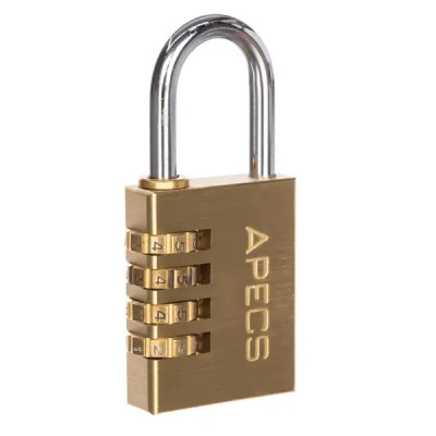 Замок кодовый Apecs PDB-40-38-CODE 30x19 мм латунь/сталь