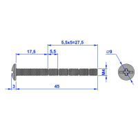 Винт регулируемый 4x45 мм сталь цвет цинк 4 шт.