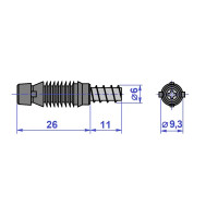 Стяжка-шкант 18x9.3x41 мм сталь цвет цинк 4 шт.