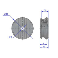 Крепление для панелей 26x10 мм пластик цвет черный 2 шт.
