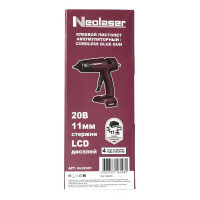 Пистолет клеевой Neolaser NGG-20-ACCUM, 20 В, для стержней 11 мм
