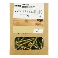 Саморезы по дереву оцинкованные 4.2x75 мм 1 кг