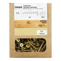 Саморезы по дереву Dilwis оцинкованные 3.5x41 мм 1 кг
