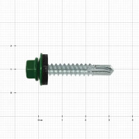 Саморезы кровельные по металлу с буром RAL 6005 5.5x32 мм на вес