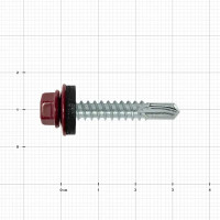Саморезы кровельные по металлу с буром RAL 3005 5.5x32 мм на вес