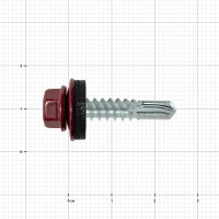 Саморезы кровельные по металлу с буром RAL 3005 5.5x25 мм на вес