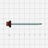 Саморезы кровельные по дереву с буром RAL 3005 4.8x64 мм на вес