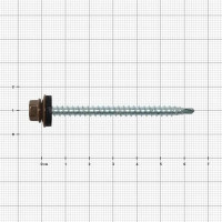 Саморезы кровельные по дереву с буром RAL 8017 4.8x64 мм на вес