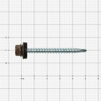 Саморезы кровельные по дереву с буром RAL 8017 4.8x51 мм на вес