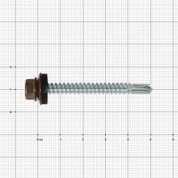 Саморезы кровельные по дереву с буром RAL 8017 5.5x51 мм на вес
