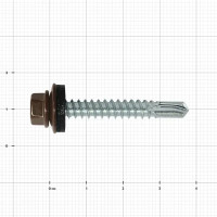 Саморезы кровельные по металлу с буром RAL 8017 5.5x38 мм на вес