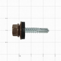 Саморезы кровельные по металлу с буром RAL 8017 5.5x25 мм на вес