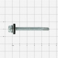 Саморезы кровельные по металлу оцинкованные с буром 5.5x51 мм на вес