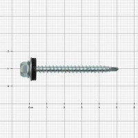 Саморезы кровельные по дереву оцинкованные с буром 4.8x51 мм на вес