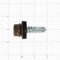 Саморезы по металлу Dilwis оцинкованные с буром 5.5x19 мм на вес RAL 8017