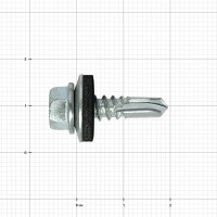 Саморезы кровельные по металлу оцинкованные с буром 5.5x19 мм 100 шт.