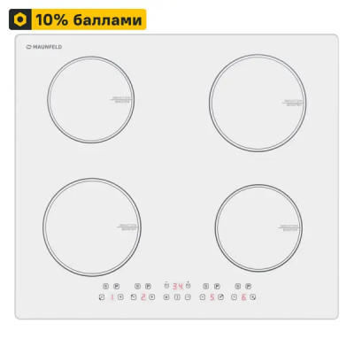 Индукционная варочная панель Maunfeld CVI594WH 59 см 4 конфорки цвет белый