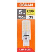 Лампа светодиодная Osram G9 5 Вт/827 теплый белый свет