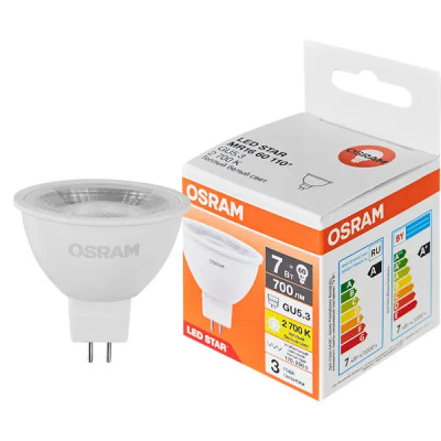 Лампа светодиодная Osram GU5.3 7 Вт/827 теплый белый свет