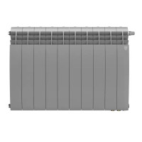 Радиатор секционный Royal Thermo Biliner 500/87 10 секций нижнее подключение биметалл серый