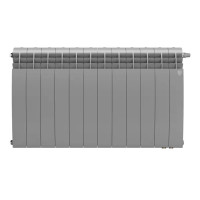 Радиатор секционный Royal Thermo Biliner 500/87 12 секций нижнее подключение биметалл серый