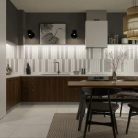 Плитка настенная Керамин Наполи 7 40x6.4 см 0.87 м² матовая цвет белый