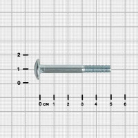 Болт мебельный DIN 607 6x50 мм оцинкованный на вес