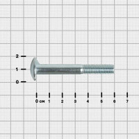 Болт мебельный DIN 607 8x60 мм оцинкованный на вес