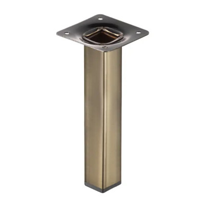 Опора мебельная 150x25x25 мм сталь цвет бронза