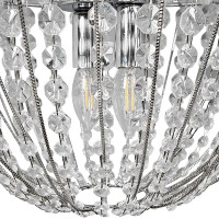 Светильник подвесной Crystal Pava FR1016PL-04S 4 лампы 16 м² цвет хром