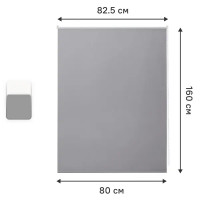 Штора рулонная блэкаут Vorga 80x160 см серая