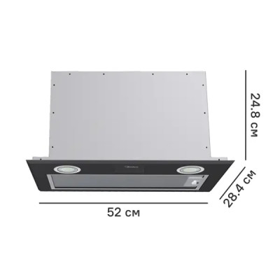 Вытяжка встраиваемая Midea MH60I370B 60 см цвет черный