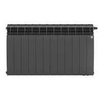 Радиатор секционный Royal Thermo Biliner 500/87 12 секций нижнее подключение биметалл черный