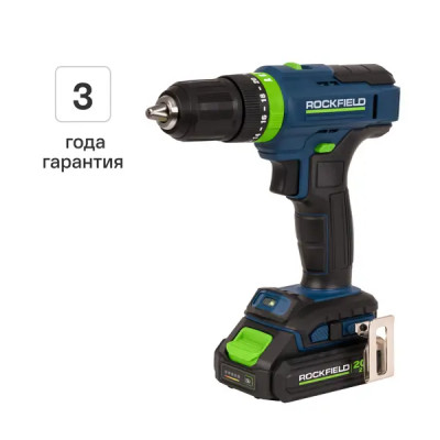 Дрель-шуруповерт аккумуляторная Rockfield RF2052K, 20 В Li-ion 2x2 Ач