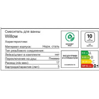 Смеситель для ванны Damixa Willow 211000300LM однорычажный цвет черный матовый