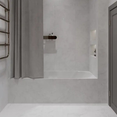 Глазурованный керамогранит Arcadia Ceramica Carving 60x120 см 1.44 м² матовый цвет белый