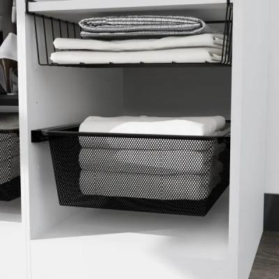 Корзина выдвижная для шкафа Лион 36.8x14.4x48 см цвет черный
