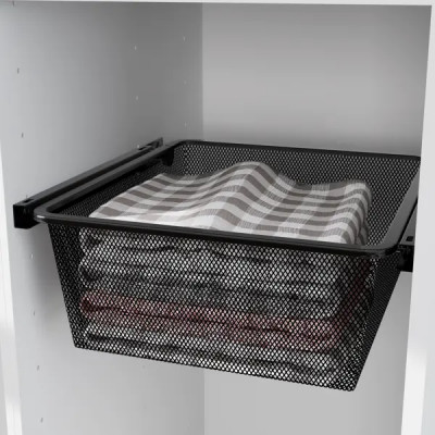 Корзина выдвижная для шкафа Лион 36.8x14.4x38.6 см цвет черный