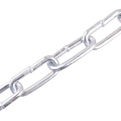 Цепь 8 мм длинное звено 2.5 м сталь оцинкованная