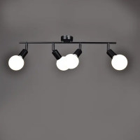 Люстра потолочная Реал КС30464 4 лампы 12 м² цвет черный